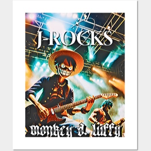 Monkey D. Luffy J-Rocks Posters and Art